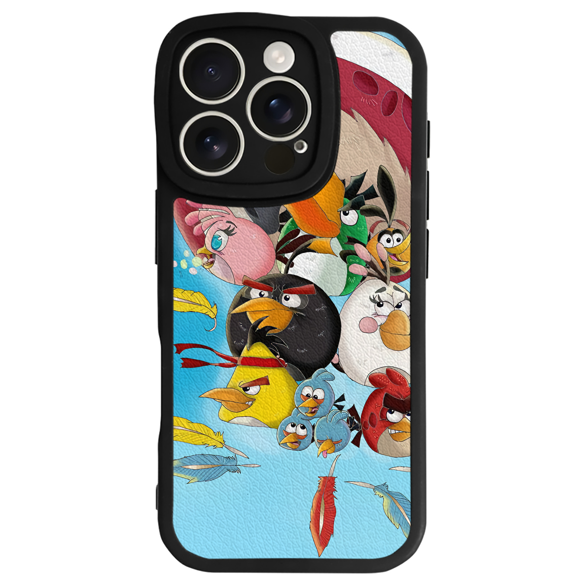 （画像用） Angry Birds アングリーバード 【iPhone 16シリーズ対応】シリコンスマホケース（レザー調） 材質：シリコン